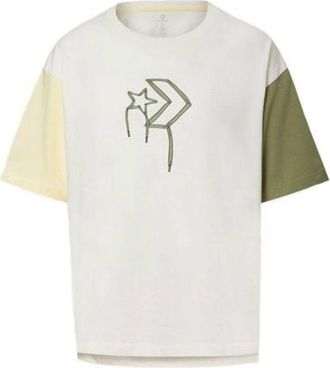 Converse (WMNS) Converse Logo Printed T-ShirtAsia Sizing White Green 10020854-A02