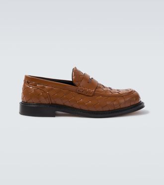 Bottega Veneta James Intrecciato leather penny loafers