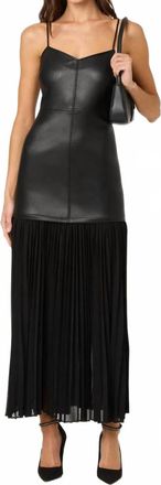 Astr Mixed Media Maxi Dress In Black