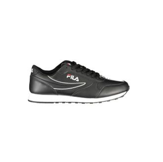 Fila Sleek Black Sports Sneakers with Contrast Mens Details