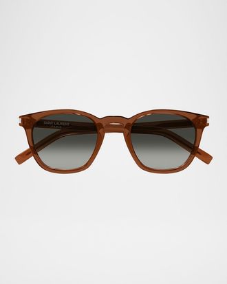 Saint Laurent Men & apos;s SL 28-051 Square Acetate Sunglasses