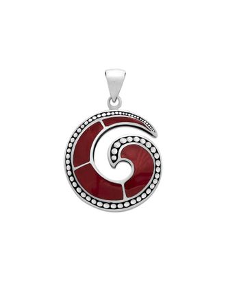 Samuel B. Silver 8.15 ct. tw. Coral G Shape Pendant