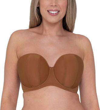 Curvy Kate Luxe Strapless Bra In Caramel
