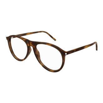 Saint Laurent Aviator Full Rim Eyeglasses - Beige