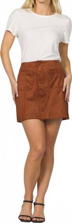 Dear John Denim Quinn Mini Skirt In Chocolate