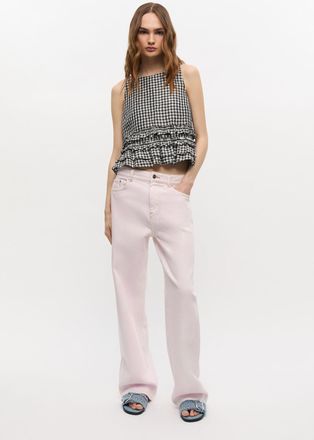 Ganni Chalk Pink Washed Izey Jeans - Size 25 Cotton