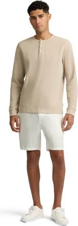 Onia Heavyweight Cotton Waffle Henley Sweatshirt in Sand at Nordstrom, Size Xx-Large