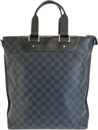 Louis Vuitton Pre-owned Damier Cobalt Cabas Jour Tote Bag - Heren - Vintage Shopper - Zwart - ONE Size - Leer - Vintage