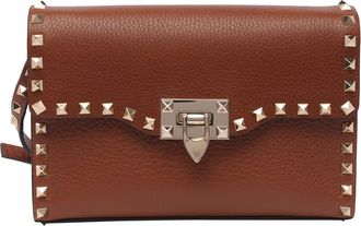 Valentino Garavani Small Shoulder Bag Rockstud Vit. st. alce Unlined/plat. studs