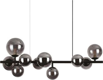 Ideal Lux Perlage Plafón colgante globo lineal 10 luces negro - Ideal Lux