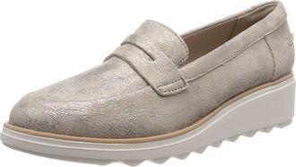Clarks Sharon Ranch, Womens Loafers, Beige (Pewter -), 2.5 UK (35 EU)