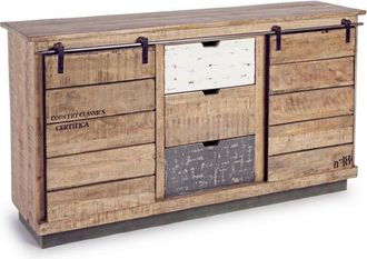 Hellin Aparador Tudor De 2 Puertas Y 3 Cajones En Madera De Melamina