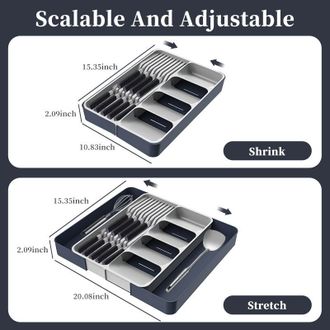 OEM Organizador De Utensilios De Cocina Extensible / Bandeja Para Cubiertos Y Cuberter&iacute;a - Estilo De La Imagen Principal