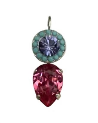 Mariana Womens Rainbow Sherbert Earrings In Blue / Pink/ Purple