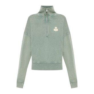 Isabel Marant Ross Sweatshirt - Sweatshirts & Hoodies - Mujer - Verde - 2XS