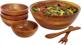 Woodard & Charles 7Pc Large Salad Bowl Serving Set