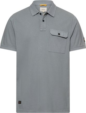 Camel Active Poloshirt CAMEL ACTIVE, Herren, Gr. XXL, stormy blau, Piqu&eacute;, Obermaterial: 100% Baumwolle, unifarben, normal h&uuml;ftbedeckend, Rundhals, B&uuml;ndchen, Shirts