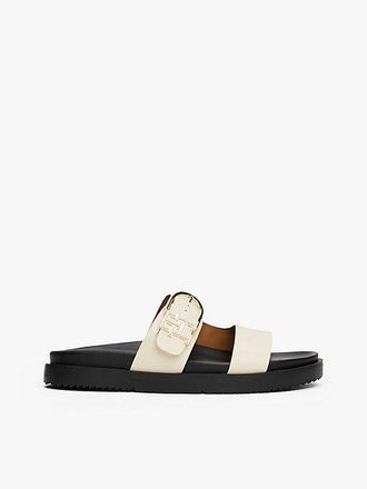 Tommy Hilfiger Leather TH Monogram Cleat Sandals