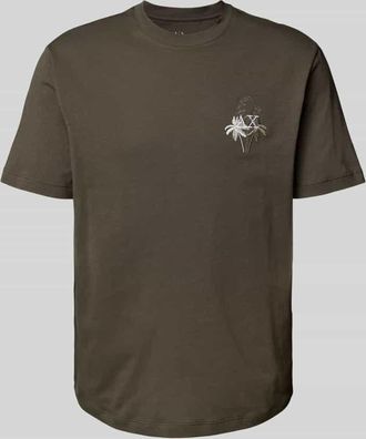 A|X Armani Exchange T-Shirt mit Label-Stitching in Gruen, Gr&ouml;&szlig;e XL