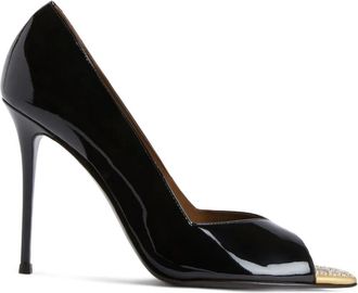 Giuseppe Zanotti 105 mm Intriigo sandalen met stras - Zwart