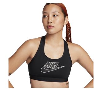 Nike (WMNS) Nike Swoosh Medium-Support Sports Bra Black White FB4081-010