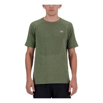 New Balance Athletics Seamless T-Shirt Asia Sizing Dark Olivine MT41080-DEK