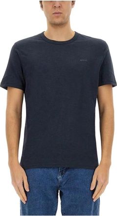 HUGO BOSS Logo T-shirt - Heren - T-shirts - Blauw - 2XL - Tops