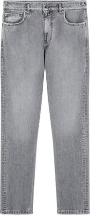 Versace frayed straight-leg jeans - men - Denim - 30 - Grey