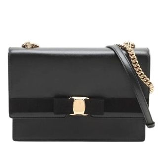 Ferragamo Pre-owned Shoulder Bags, female, Black, Size: ONE SIZE Pre-owned Crossbody Bag
