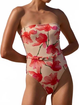 Hutch Vivi One Piece In Ivory/red X Ray Floral