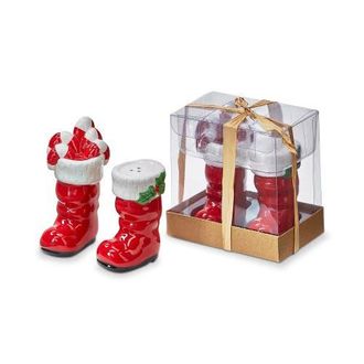 Tag Santa Boots Salt and Pepper Shakers Christmas Decor Set in Multicolored at Nordstrom