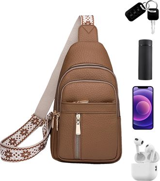 Generic shoulder bag for women outdoor fanny pack travel fanny pack casual waist bag for women small chest bag shoulder bag single shoulder bag travel bag, kh