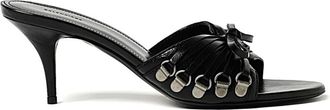 Balenciaga Heeled Mules - Dames - Muiltjes - Zwart - 35 EU - Leer - Schoenen