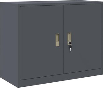 vidaXL Armario De Almacenamiento Antracita 90 X 40 X 70 Cm Acero Vidaxl