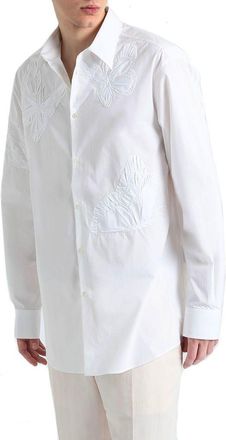 Valentino Mens White Cotton Dress Shirt