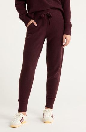 Zella Wool & Cashmere Knit Joggers in Burgundy Fudge Heather at Nordstrom Rack, Size Xx-Large