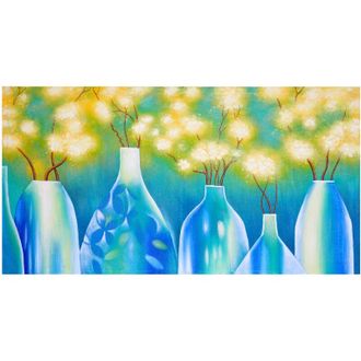 Hhg Hhg - Pintura Al &Oacute;leo Jarrones, 100% Pintura Mural Pintada A Mano Xl, 135x70cm