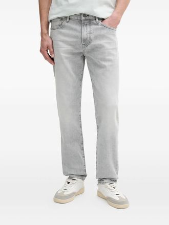 BOSS logo-patch jeans - men - Elastane/Cotton - 34/32 - Grey