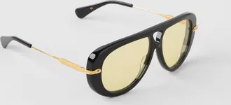 Alo Aviator Sunglasses in Black/Yellow