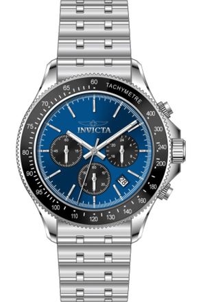 Invicta Aviator 69578 Herenhorloge - Quartz Uurwerk - Staal met Blauwe Wijzerplaat - 42 mm