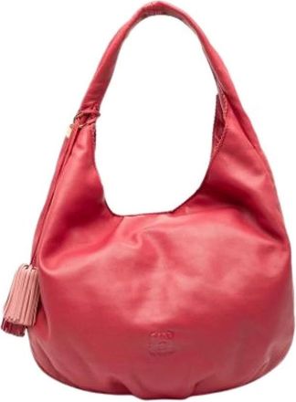 Loewe Pre-owned Shoulder Bags, female, Pink, Size: ONE SIZE Pre-owned Hobo Bag