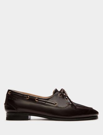 Bally Plume Moccasin in Dark Leather in Brown at Nordstrom, Size 36.5