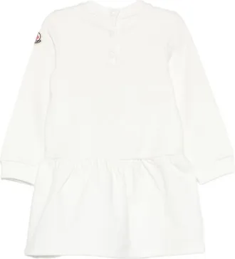Moncler Girls Enfant Dress White Cotton; Elastane