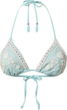 Twin-Set Bikini a triangolo con ricamo - Verde