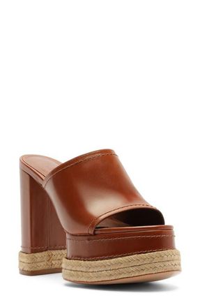 Schutz Darah Platform Sandal in Cognac at Nordstrom, Size 9.5