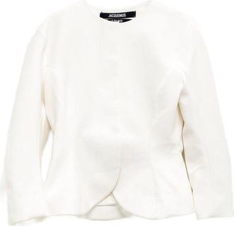 Jacquemus Cropped Jacket with Rounded Hemline