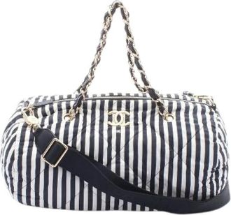 Chanel Pre-owned Coco Mark Nylon Leather 2way Handbag - Dames - Vintage Schoudertas - Veelkleurig - ONE Size - Nylon - Vintage
