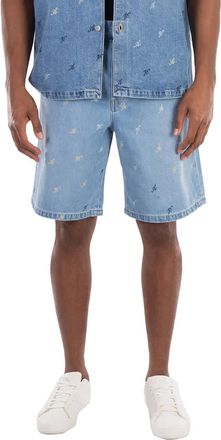 Axel Arigato Miles Logo Print Denim Shorts
