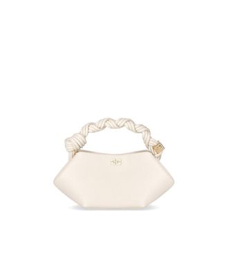 Ganni BORSA A MANO BOU MINI EGRET WHITE GANNI