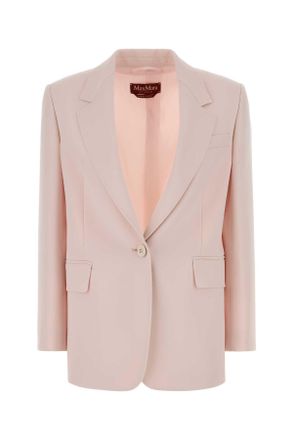 Max Mara Pastel Pink Crepe Bosco Blazer